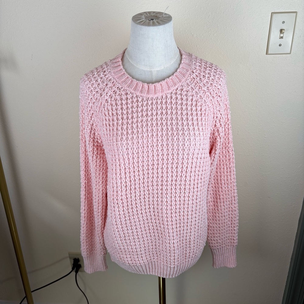 Love Change Italy Light Pink Crew Neck Chenille Sweater
0318